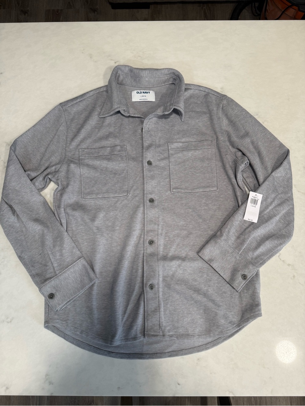 Old Navy Boys Gray Button-Down Shirt
